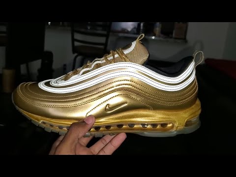 air max 97 gold medal on feet