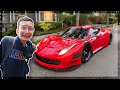Picking up my Little Brother in a FERRARI 458 GT3!