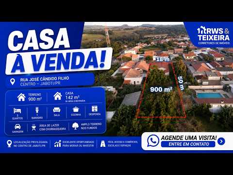 Vídeo de CASA À VENDA EM JABOTI/PR | 900m² DE TERRENO | 3 QUARTOS