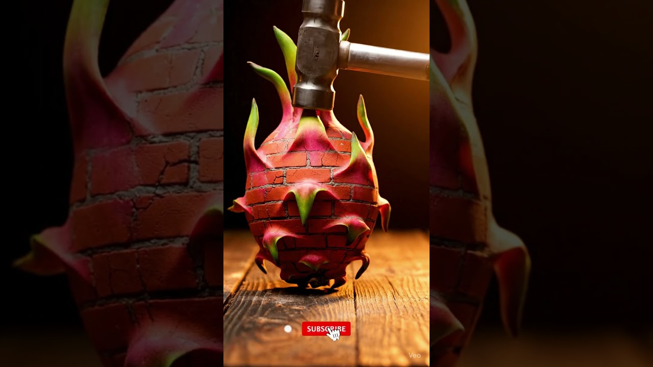 ASMR Cutting a Bricks Dragon Fruit 🐉🧱 | oddly satisfying AI ASMR 