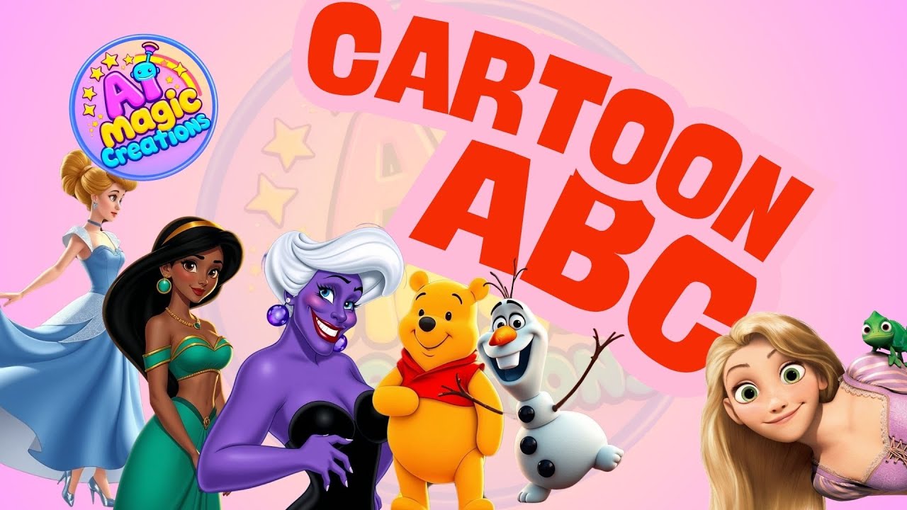 ABC With Cartoon Characters | #disney #abc #alphabet #cartooncharacters ...