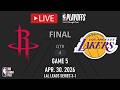 NBA LIVE NOW! Los Angeles Lakers vs Houston Rockets GAME 5 | Apr. 30, 2026 | NBA PLAYOFFS 2026