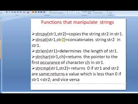 STRINGS CONCEPT IN C - YouTube