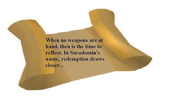 OSRS Clue | When no weapons are at hand, then is the time to reflect. In Saradomin