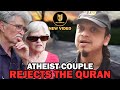 Muslim responds to atheist couples questions  mansur  speakers corner