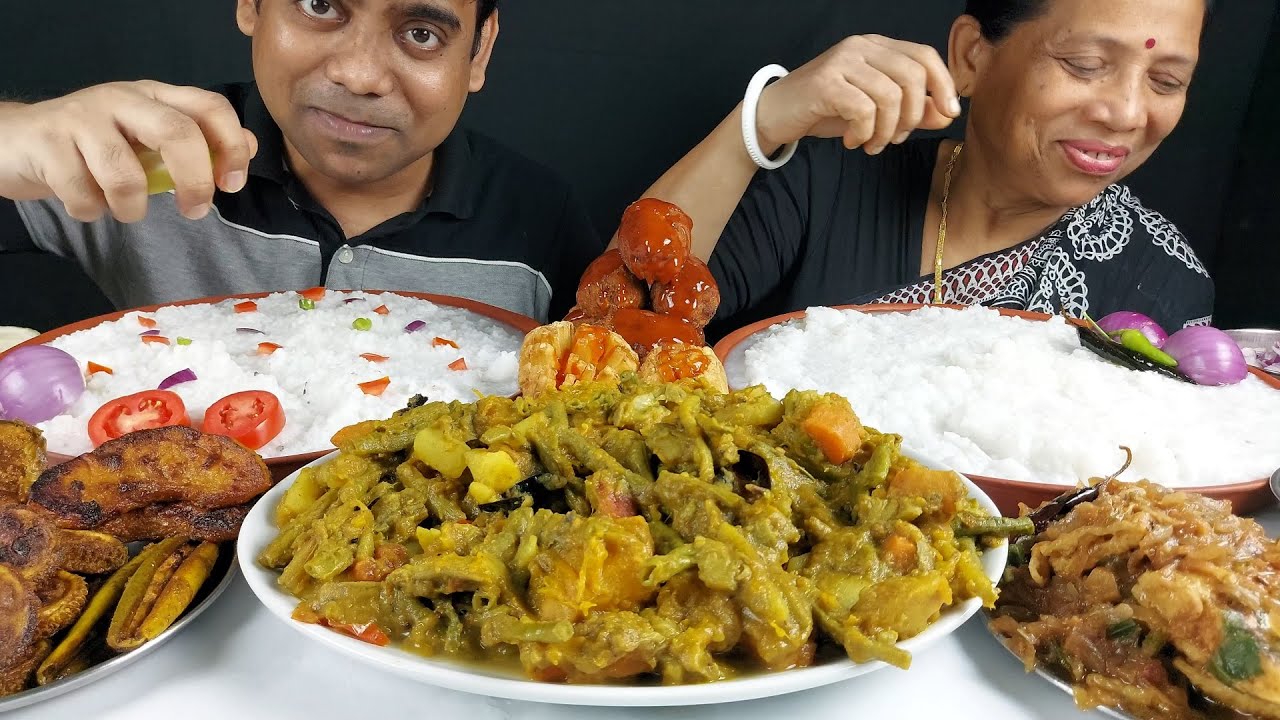 FOOD EATING PAKHALA BHATA ASMR MUKBANG