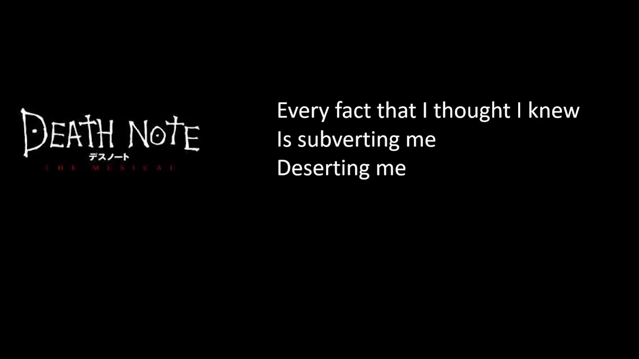 Death Note: The Musical - The Way Things Are (KARAOKE) - Instrumental with English Lyrics
