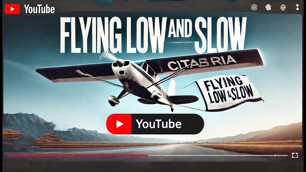 Flying Low and Slow Picking Up Banners - Citabria 7GCBC