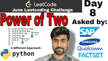 Power of two - Samsung interview question | leetcode #231| Python Solution