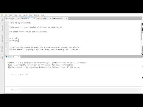 JupyterLab Text Files - Sending a Command to the Console