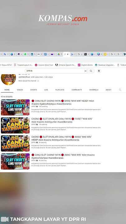 Youtube DPR RI Dihack Jadi Akun ‘Judi Slot’