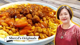 Baked Beans with Eggs & Meatballs 肉丸鸡蛋厨烤豆