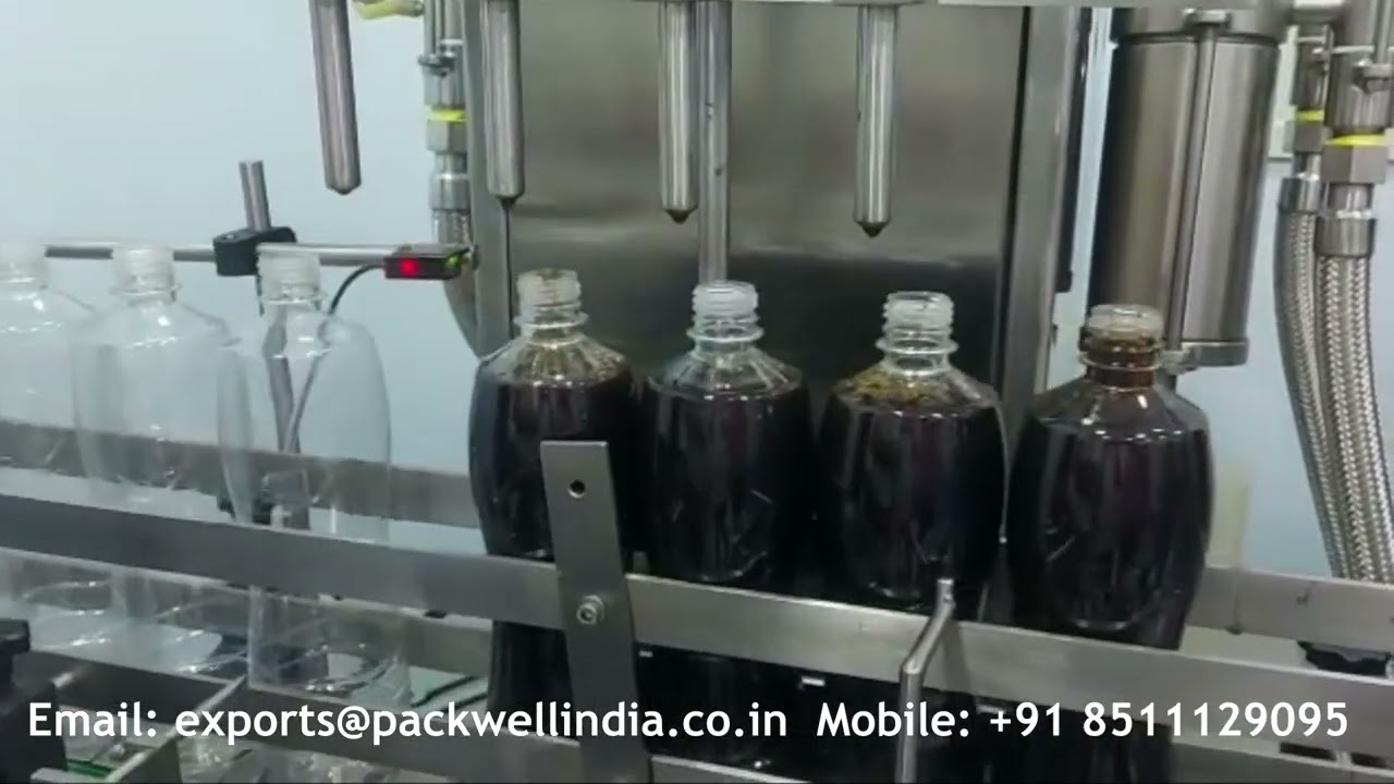 Automatic Juice Filling and Capping Machine | Synthetic Juice Filling Line