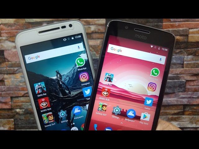 Moto G4 Play Android 7.1.1 Nougat vs Moto G5 Android 7.0 Nougat - Speed  Test!! 