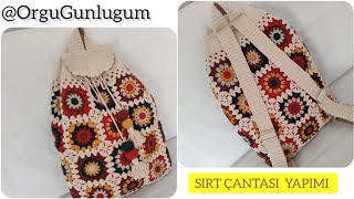 Sonbahar Sirt Çantasi Yapimi Yetişkin Sırt Çantası Motif Sırt Çantasi Yapimi Knit Bag