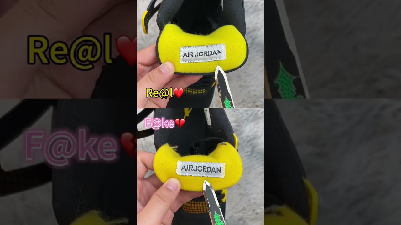 Jordan 4 Yellow Thunder Fake vs Real difference,have you learned? 