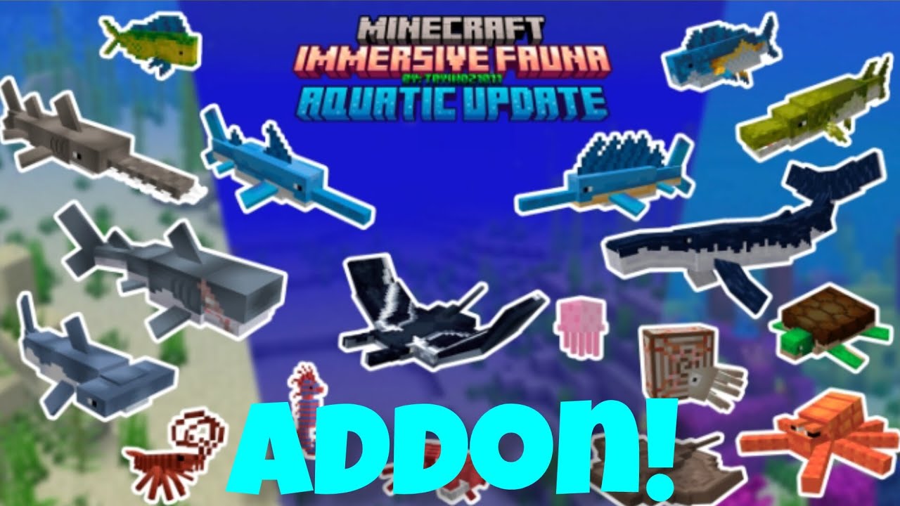 MINECRAFT 1.21 - Immersive fruna aquatic update Addon que adiciona ...