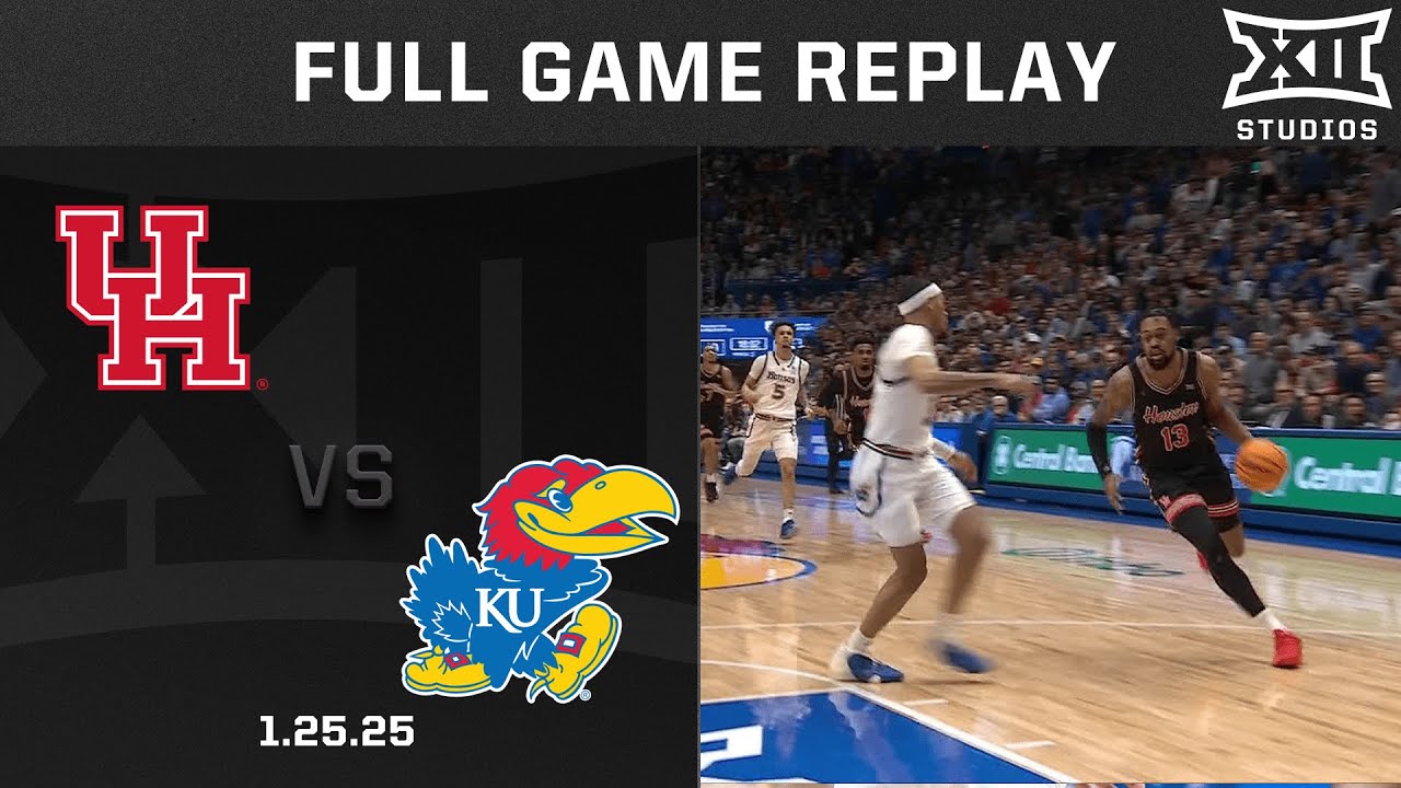 Houston vs. Kansas (1.25.25) Full Game Replay | 2024-25 Big 12 Men's Basketball