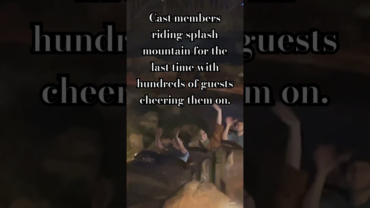 I am crying just making this… everyone was so happy to ride splash mountain for 1 last splash. 💦 💦