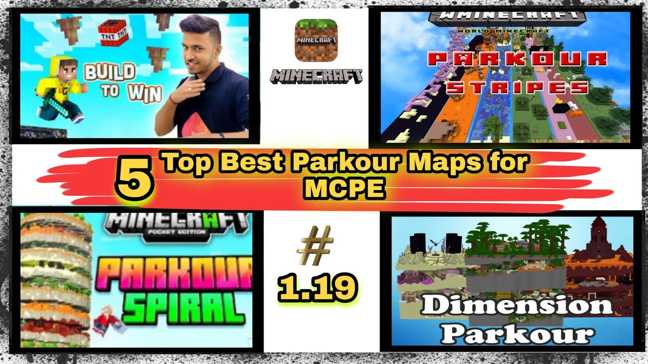 Top 5 Best Parkour Maps for MCPE 1.19 || Minecraft || PC Like Parkour ...