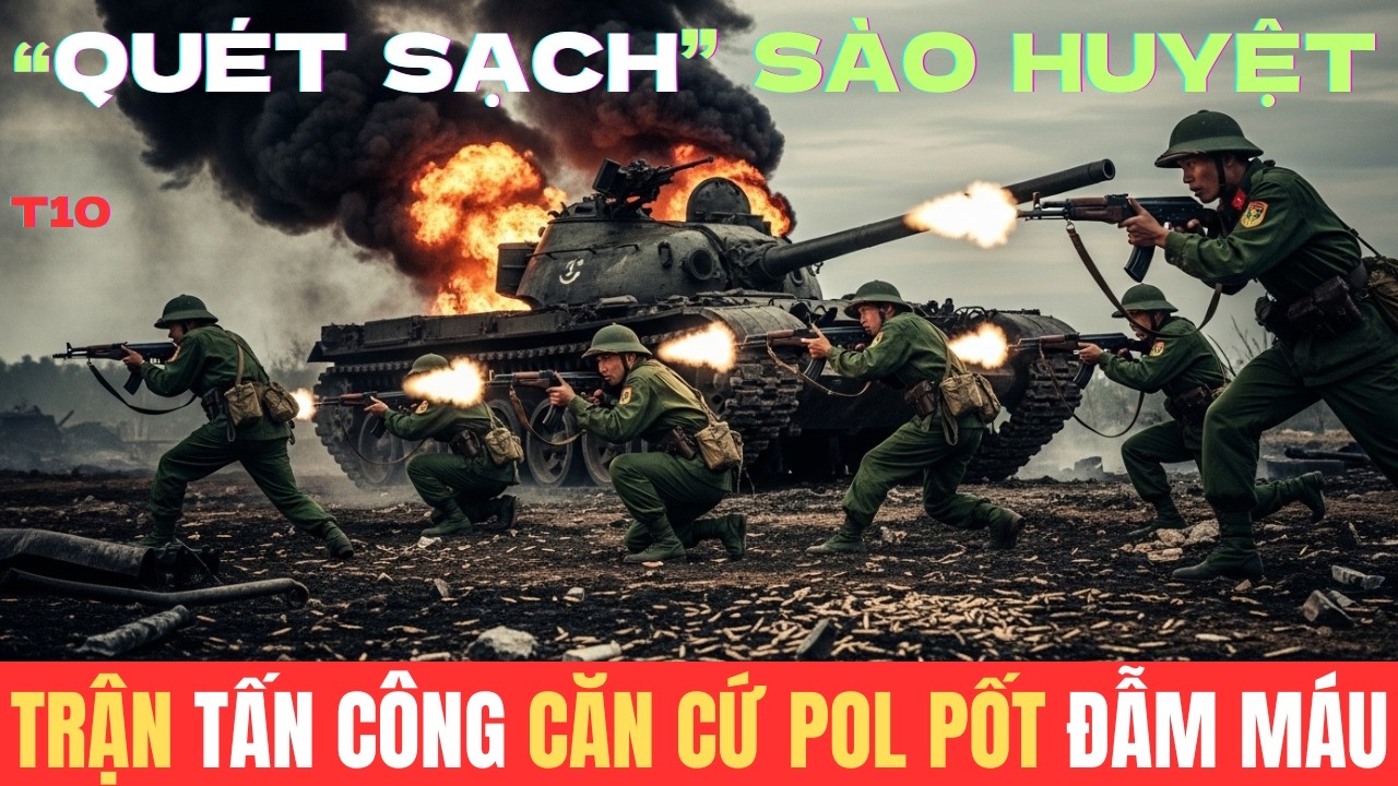 Trận TẤN CÔNG Căn Cứ Pol Pot ĐẪM MÁU Ở Sông Chinit Chiến Trường K