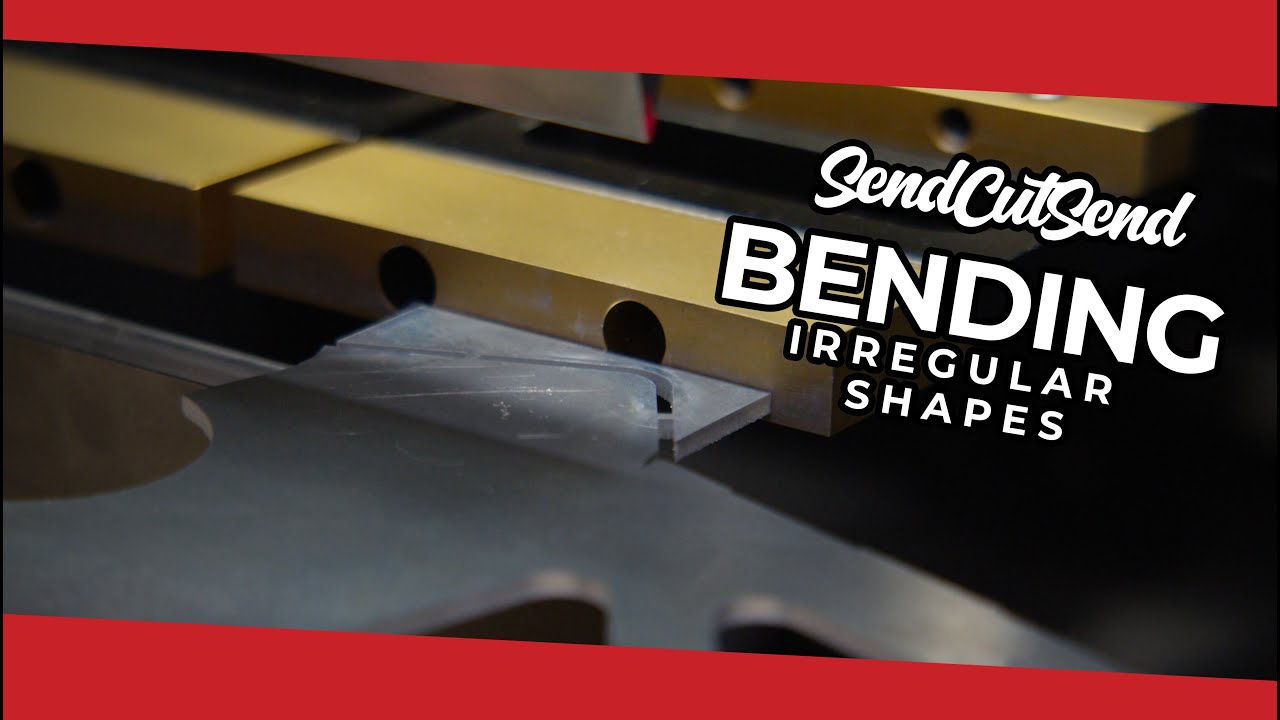 Bending irregular shapes on a press brake - SendCutSend - YouTube