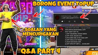 Q&A PART 4 | SOALAN PELIK PELIK ? | EVENT TOP UP GLOOWALL | FREE FIRE MALAYSIA️