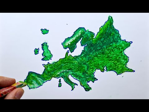 basit avrupa kıtası haritası çizimi / simple european map continent drawing