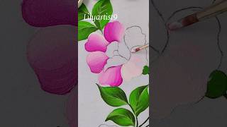 rose painting design| fabric painting #creativeart #youtubeshorts #shorts