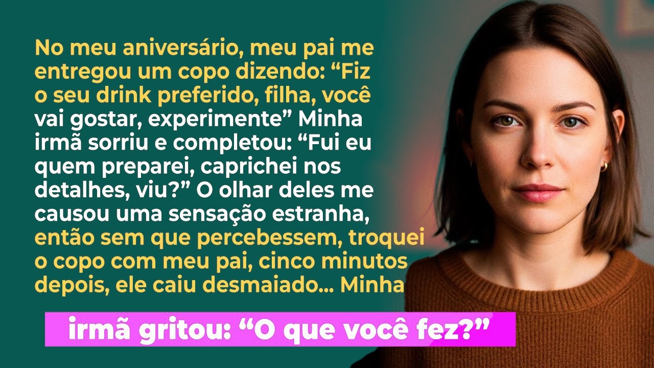 Meu pai anunciou como uma vitória; 'Filha, fiz sua bebida preferida' Substitui meu copo com o dele
