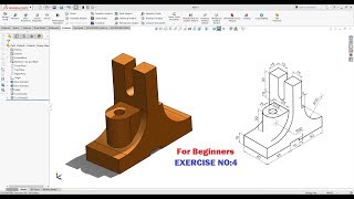 SolidWorks Tutorial for Beginners Exercise - 4 by Solidworks 3D Design 415 views 5 years ago 8 minutes, 21 seconds
