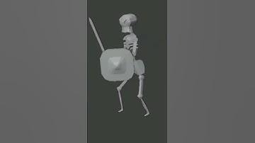 enemy skeleton animation #blender #3d #blender3d #3dgames #animation #art #shorts #unity3d #unity