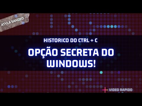 Histórico de Transferência no Windows 10 - COMO HABILITAR! Histórico do CTRL C - EM 2022