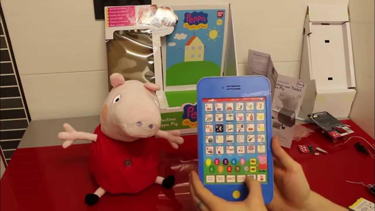 Peppa Pig Peluche Interactivo con Tablet - Juguettos