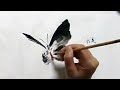 How to draw butterfly with chinese ink