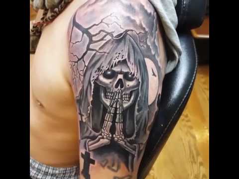 Santa muerte tattoo tatuages de la muerte - YouTube