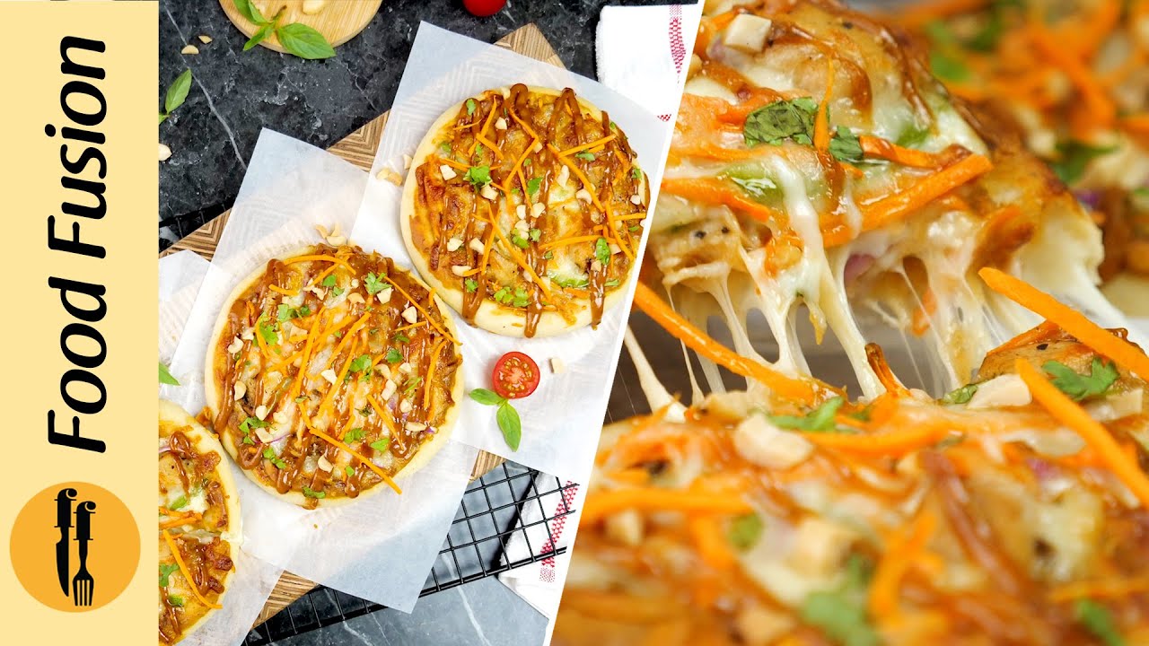 Thai Mini Chicken Pizza Recipe by Food Fusion