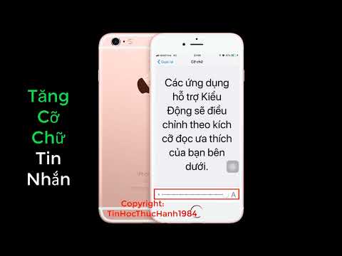 Tăng Cỡ Chữ Tin Nhắn trên điện thoại iphone IOS dùng đọc báo chữ To