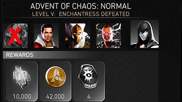 Enchantress | Normal Mode Advent of Chaos Solo Raid | Injustice 2 Mobile