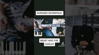 #Shorts Avenged Sevenfold - Beast And The Harlot - Piano & Guitar feat @martinronningyt