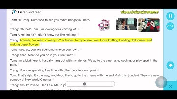 Tiếng Anh lớp 8| Unit 1. Leisure Time| Getting Started| Listen and read| Tiếng Anh Cô Hồng Duyên