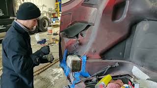 Volvo D13 hood latch fiberglass repair #fiberglass #bodywork #mechanic #trucking by Valeriu Moscalu 175 views 1 month ago 2 minutes, 37 seconds