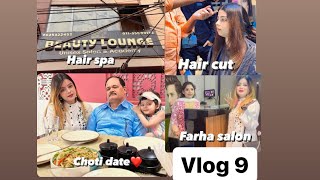 Vlog 9 salon time with sis nd enjoy ☺️