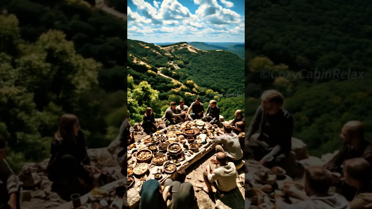 Banquet on the Edge 🌄 | Mountain Feast #aiart