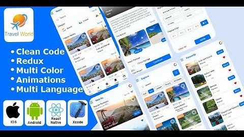Travel World -Tour & Travel | Travel Planner | Holiday Booking React Native iOS/Android App