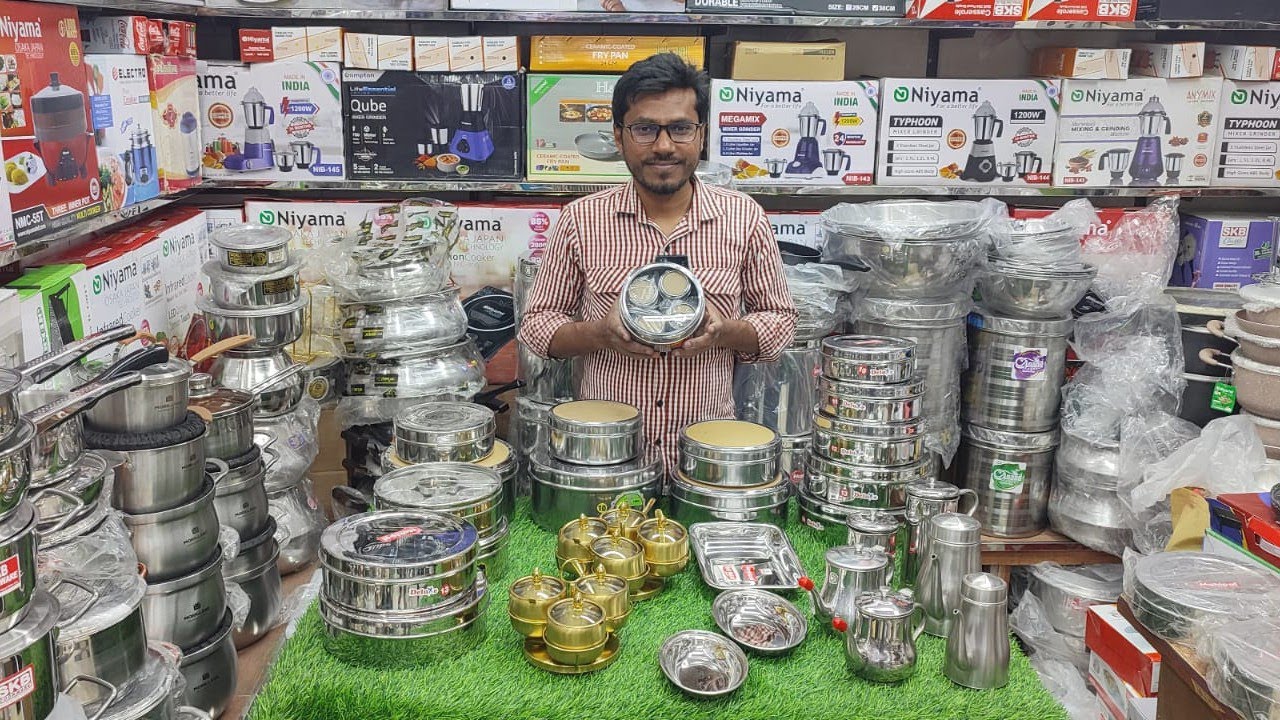 স্টিলের বিভিন্ন ডিজাইনের মসলা বক্স,ট্রে,তেলের পট, বাটি ইত্যাদি কিনুন//Steel Masala Box,Oil pot