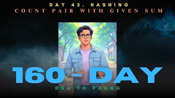 Count Pair with Given Sum - Hashing | DSA | Java | GFG 160 | Day - 43 | Hindi #dsa #coding #java
