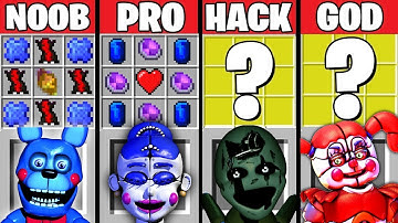 Minecraft Battle: FNAF 5 CRAFTING CHALLENGE ~ NOOB vs PRO vs HACKER vs GOD – Evolution Animation