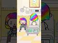 I donated my rainbow hair to cancer patients shorts tocaboca tocalifeworld youtubeshorts