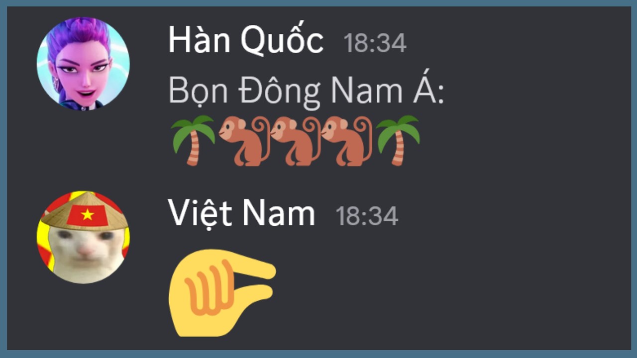 Các nước Châu Á trên mạng kiểu